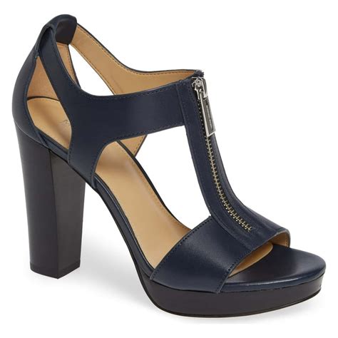 michael kors berkley t strap admiral|Michael Michael Kors Womens Berkley Leather Open Toe, .